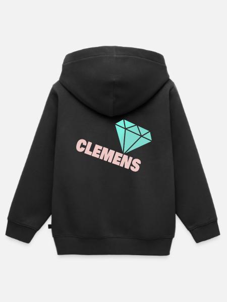 Kostbar Clemens - Kinder Premium Organic Zip Hoodie - Schwarz