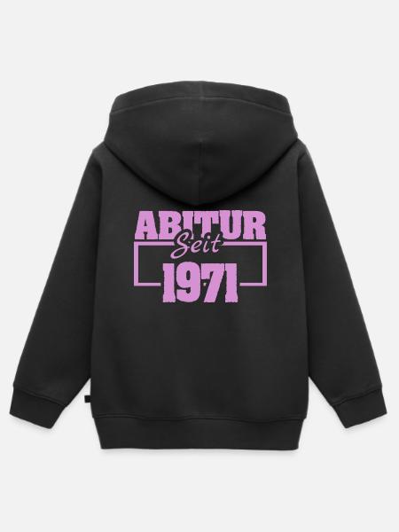 Uni 1971 - Kinder Premium Organic Zip Hoodie - Schwarz