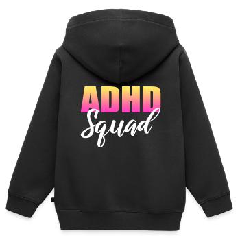 Neurodiversität Psychischer Gesundheitsberater - Kinder Premium Organic Zip Hoodie - Schwarz - Hinten - AI Model Kid Male (0cm)