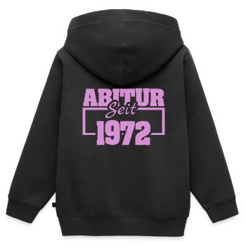 1972 - Kinder Premium Organic Zip Hoodie - Schwarz - Hinten - AI Model Kid Male (0cm)