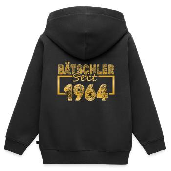 Single 1964 - Kids Premium Organic Zip-up Hoodie - black - Back - AI Model Kid Male (0cm)