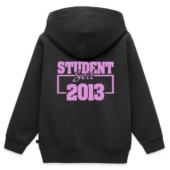 seit 2013 - Kinder Premium Organic Zip Hoodie - Schwarz - Hinten - AI Model Kid Male (0cm)