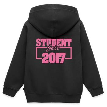 seit 2017 - Kinder Premium Organic Zip Hoodie - Schwarz - Hinten - AI Model Kid Male (0cm)