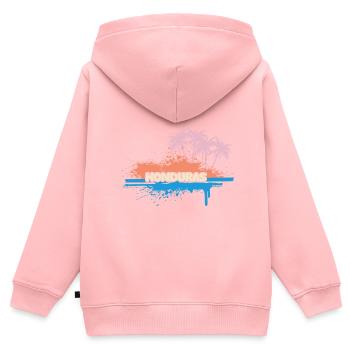Geschenk für Honduras - Kinder Premium Organic Zip Hoodie - Rosa - Hinten - AI Model Kid Female (0cm)