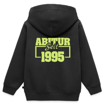 Abiturient 1995 - Kinder Premium Organic Zip Hoodie - Schwarz - Hinten - AI Model Kid Male (0cm)