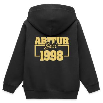 Abiturient 1998 - Kinder Premium Organic Zip Hoodie - Schwarz - Hinten - AI Model Kid Male (0cm)