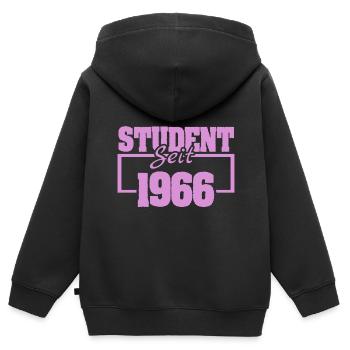 1966 1966 - Sweat Premium à capuche zippé enfant bio - noir - Dos - AI Model Kid Male (0cm)
