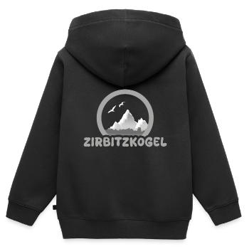 Trekking Zirbitzkogel - Kids Premium Organic Zip-up Hoodie - black - Back - AI Model Kid Male (0cm)