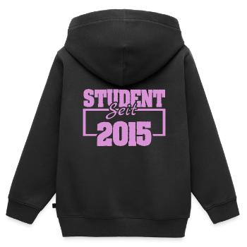 seit 2015 - Kinder Premium Organic Zip Hoodie - Schwarz - Hinten - AI Model Kid Male (0cm)