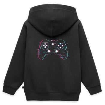Controller Gaming - Kids Premium Organic Zip-up Hoodie - black - Back - AI Model Kid Male (0cm)