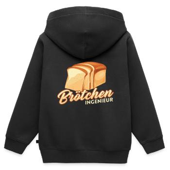 Bäcker Backen Konditor - Kinder Premium Organic Zip Hoodie - Schwarz - Hinten - AI Model Kid Male (0cm)