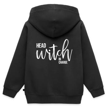 Halloween Witch Witchcraft Magic Magic Magic Magice Costume - Kids Premium Organic Zip-up Hoodie - black - Back - AI Model Kid Male (0cm)