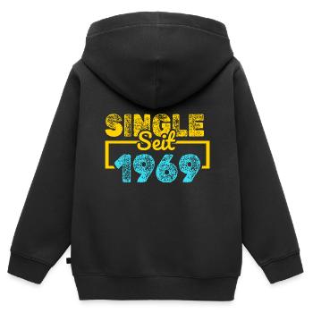 seit 1969 - Kinder Premium Organic Zip Hoodie - Schwarz - Hinten - AI Model Kid Male (0cm)