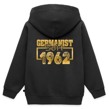 Uni 1962 - Kinder Premium Organic Zip Hoodie - Schwarz - Hinten - AI Model Kid Male (0cm)