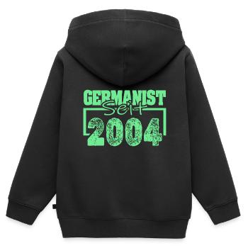 Studi 2004 - Kinder Premium Organic Zip Hoodie - Schwarz - Hinten - AI Model Kid Male (0cm)