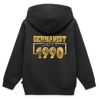 Studies 1990 - Kids Premium Organic Zip-up Hoodie - black - Back - AI Model Kid Male (0cm)