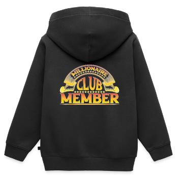 Millionaire Club Member 35 - Kinder Premium Organic Zip Hoodie - Schwarz - Hinten - AI Model Kid Male (0cm)