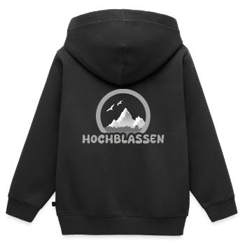 Trekking Hochblassen - Kids Premium Organic Zip-up Hoodie - black - Back - AI Model Kid Male (0cm)
