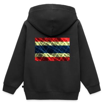 Thaïlande - Sweat Premium à capuche zippé enfant bio - noir - Dos - AI Model Kid Male (0cm)