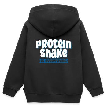 Protein Shake Is Everything 4 - Kids Premium Organic Zip-up Hoodie - black - Back - AI Model Kid Male (0cm)