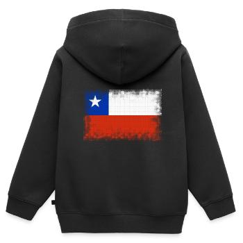 Chile - Kinder Premium Organic Zip Hoodie - Schwarz - Hinten - AI Model Kid Male (0cm)