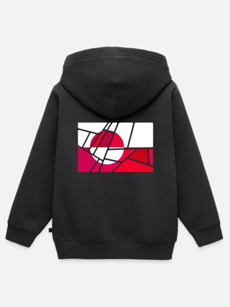 Groenland - Kinder Premium zip hoodie biologisch - zwart