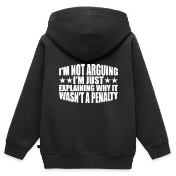 J’explique juste pourquoi ce n’était pas une pénalité 4 - Sweat Premium à capuche zippé enfant bio - noir - Dos - AI Model Kid Male (0cm)