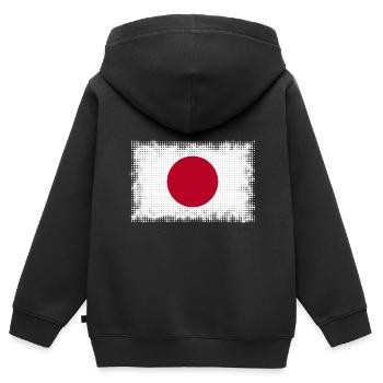 Land Japan - Kinder Premium Organic Zip Hoodie - Schwarz - Hinten - AI Model Kid Male (0cm)