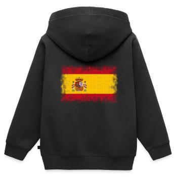 Espagne Espagne - Sweat Premium à capuche zippé enfant bio - noir - Dos - AI Model Kid Male (0cm)