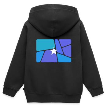 Somalia - Kinder Premium Organic Zip Hoodie - Schwarz - Hinten - AI Model Kid Male (0cm)
