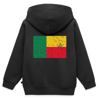 Gift for Benin - Kids Premium Organic Zip-up Hoodie - black - Back - AI Model Kid Male (0cm)
