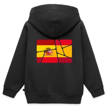 L’Espagne en tant qu’Espagne - Sweat Premium à capuche zippé enfant bio - noir - Dos - AI Model Kid Male (0cm)