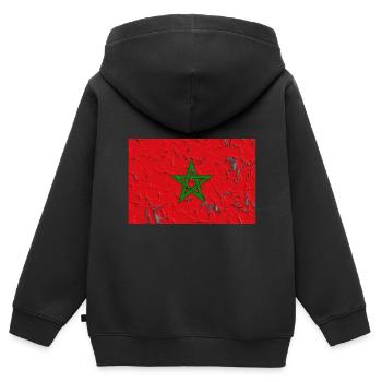 Geschenk für Marokko - Kinder Premium Organic Zip Hoodie - Schwarz - Hinten - AI Model Kid Male (0cm)