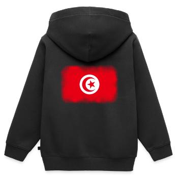 Tunisia as Tunisia - Kids Premium Organic Zip-up Hoodie - black - Back - AI Model Kid Male (0cm)