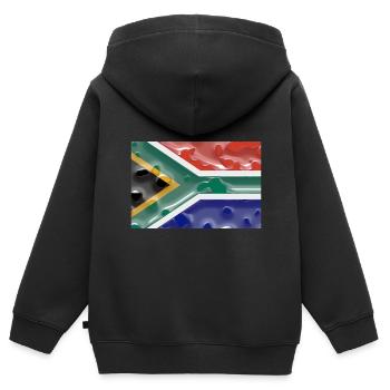 Afrique du Sud Afrique du Sud - Sweat Premium à capuche zippé enfant bio - noir - Dos - AI Model Kid Male (0cm)