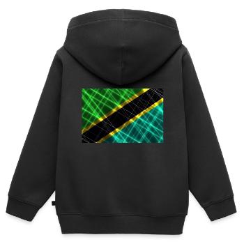 Geschenk für Tansania - Kinder Premium Organic Zip Hoodie - Schwarz - Hinten - AI Model Kid Male (0cm)