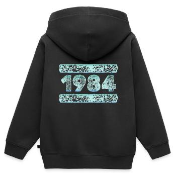 1984 1984 - Kinder Premium Organic Zip Hoodie - Schwarz - Hinten - AI Model Kid Male (0cm)