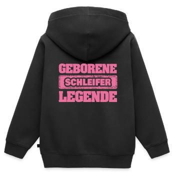 Beruf Schleifer - Kinder Premium Organic Zip Hoodie - Schwarz - Hinten - AI Model Kid Male (0cm)