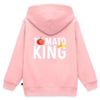 Tomato King Plant Men Poison - Sweat Premium à capuche zippé enfant bio - rose - Dos - AI Model Kid Female (0cm)
