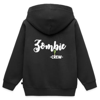 Halloween Zombie Untoter Leiche Kreatur Tot Kostüm - Kinder Premium Organic Zip Hoodie - Schwarz - Hinten - AI Model Kid Male (0cm)