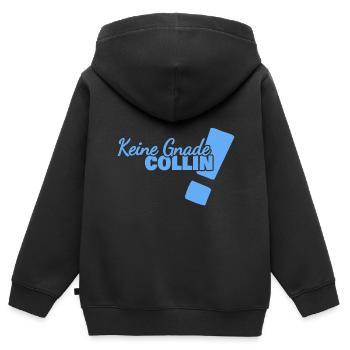 Gnade für Collin Lustig Spruch - Kinder Premium Organic Zip Hoodie - Schwarz - Hinten - AI Model Kid Male (0cm)