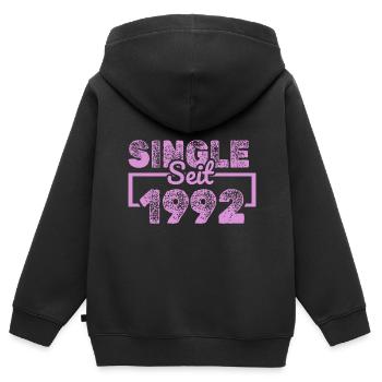 seit 1992 - Kinder Premium Organic Zip Hoodie - Schwarz - Hinten - AI Model Kid Male (0cm)