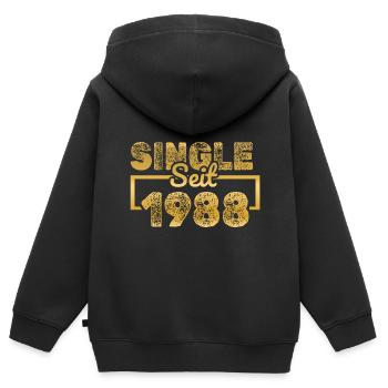 seit 1988 - Kinder Premium Organic Zip Hoodie - Schwarz - Hinten - AI Model Kid Male (0cm)