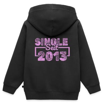 Single 2013 - Kinder Premium Organic Zip Hoodie - Schwarz - Hinten - AI Model Kid Male (0cm)