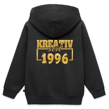 Kunst 1996 - Kinder Premium Organic Zip Hoodie - Schwarz - Hinten - AI Model Kid Male (0cm)