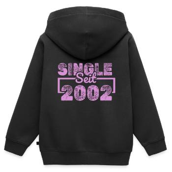 seit 2002 - Kinder Premium Organic Zip Hoodie - Schwarz - Hinten - AI Model Kid Male (0cm)