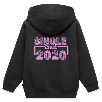 2020 - Kinder Premium Organic Zip Hoodie - Schwarz - Hinten - AI Model Kid Male (0cm)