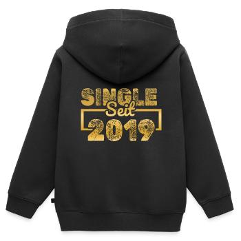 seit 2019 - Kinder Premium Organic Zip Hoodie - Schwarz - Hinten - AI Model Kid Male (0cm)