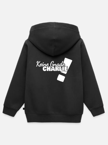 Geschenk für Charlie - Premium børne zip-hættetrøje økologisk - sort