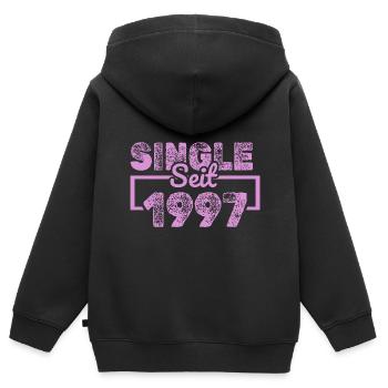 1997 - Kids Premium Organic Zip-up Hoodie - black - Back - AI Model Kid Male (0cm)